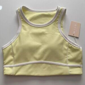 NWOT Wilo The Label Yellow Women’s Ribbed Bra Size S
